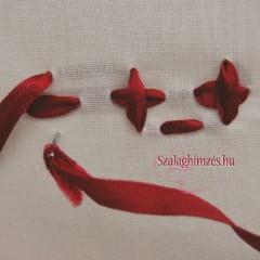 Keresztöltés szalaggal - szalaghímzés